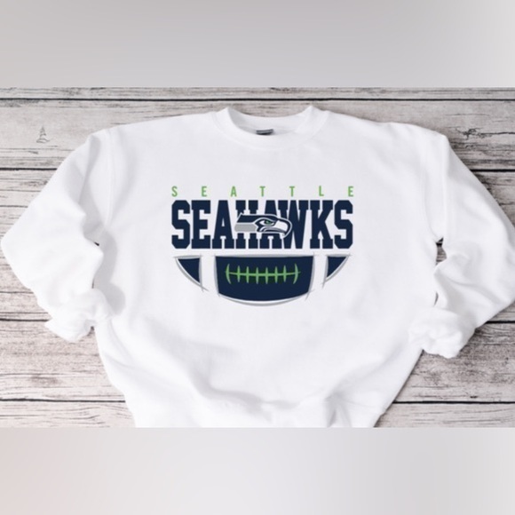 Gildan Tops - Seahawks Football Logo Crewneck